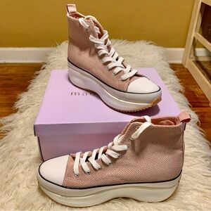 NWB Madden Girl “Winnona” Pink High Tops Sneakers